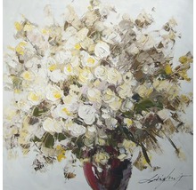 Malba s květinami ve váze