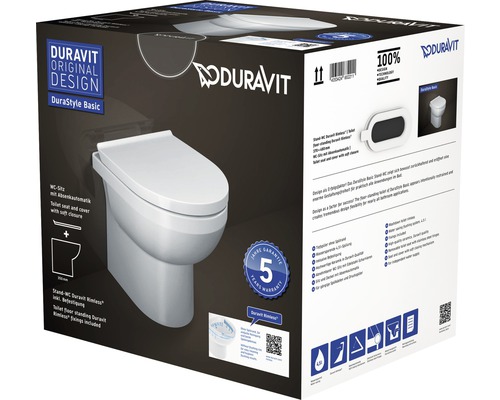 Duravit DuraStyle Basic stojící WC v balicí krabici