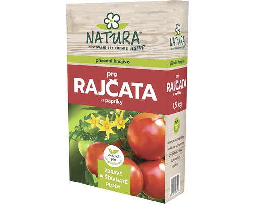 Přírodní hnojivo pro rajčata a papriky NATURA 1,5 kg Balení hnojiva Natura pro rajčata a papriky