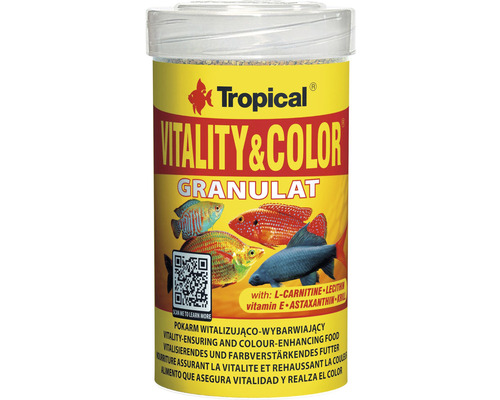 Krmivo pro ryby granulované Tropical Vitality & Color Granulat 100 ml