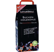LotusGrill bukové dřevěné uhlí 2,5 kg balení pro grilování bez kouře