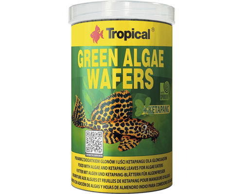 Krmivo pro ryby žijící u dna Tropical Green Algae Wafers 1 l Tropical Green Algae Wafers pro ryby živící se řasami