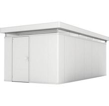 Zahradní domek s dveřmi a okenní stěnou