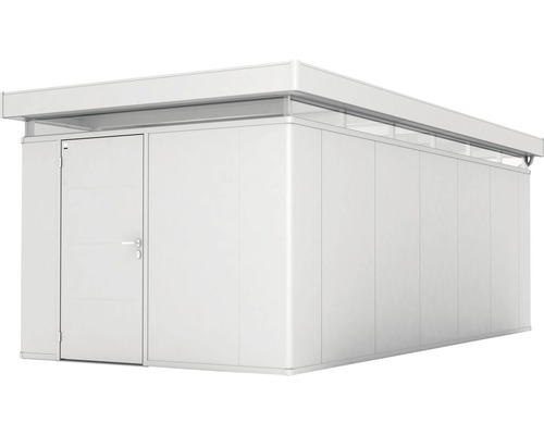 Zahradní domek s dveřmi a okenní stěnou