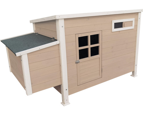 Dřevěný kurník s oknem a hnízdní box