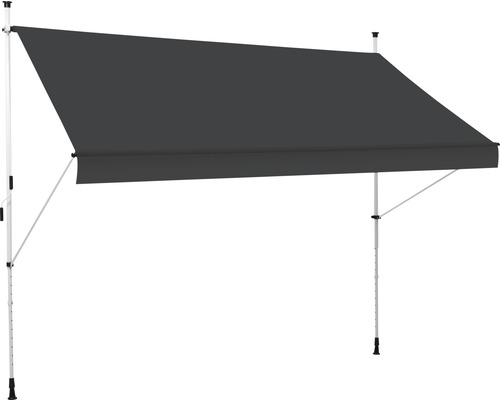 Upínací markýza (balkónová markýza) 2x1,2 látka šedá uni (stavební sada) Upínací markýza (balkónová markýza) 2x1,2 látka šedá uni (stavební sada)