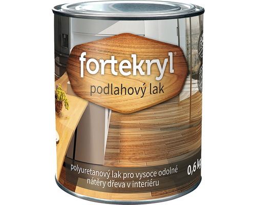 Čirý lak Fortekryl na podlahy lesklý 0,6 l ekologicky šetrný