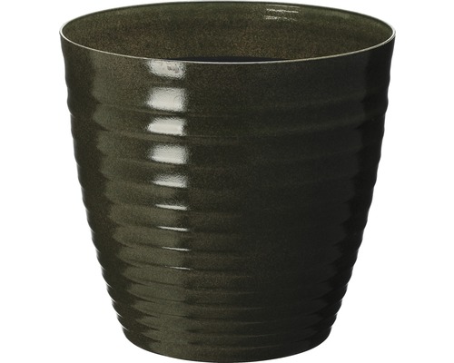 Plastový květináč s rýhovanou strukturou