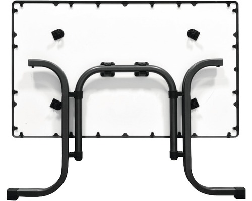 Spodní strana skládacího stolu s kovovým rámem