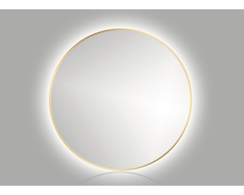 Kulaté LED zrcadlo do koupelny s osvětlením Mirro 80 cm zlaté