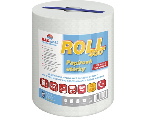 Papírové utěrky Roll 400 76m/388út