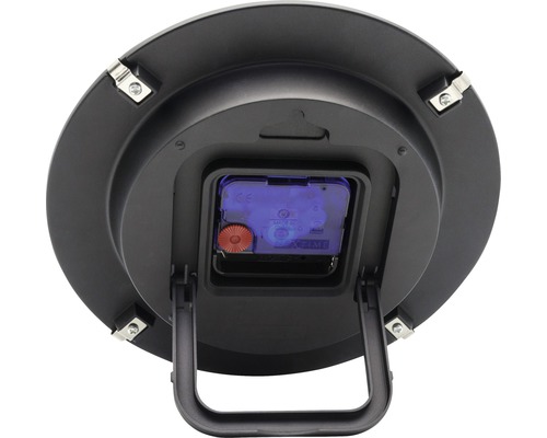 Pohled zezadu na stolní hodiny se stojanem