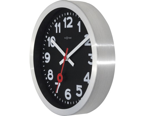 Nástěnné hodiny Nextime s kovovým rámem a ciferníkem