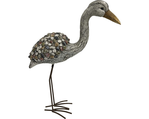 Dekorativní figurka volavky do zahrady s kamenným dekorem