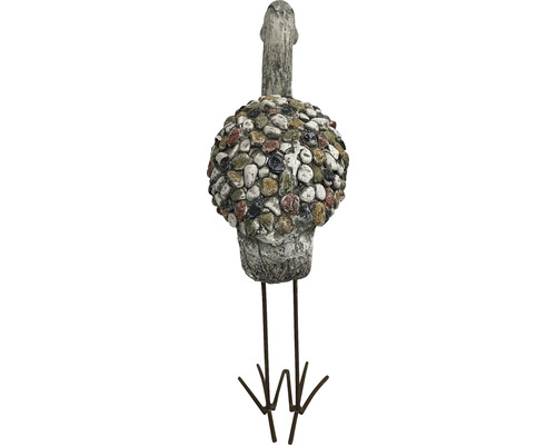 Zahradní dekorace pták z kamene a kovu