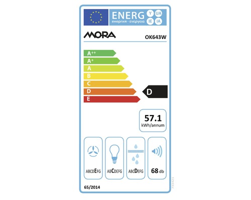 Energetický štítek Mora OK643W
