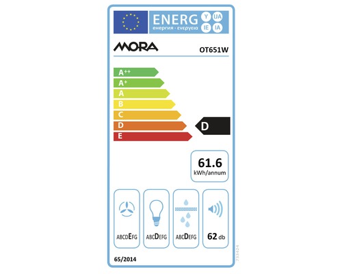 Energetický štítek Mora OT651W