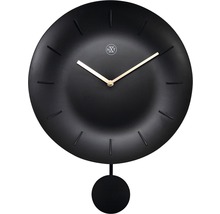 Nástěnné hodiny NeXtime Bowl černé 40 x 30 cm-thumb-0