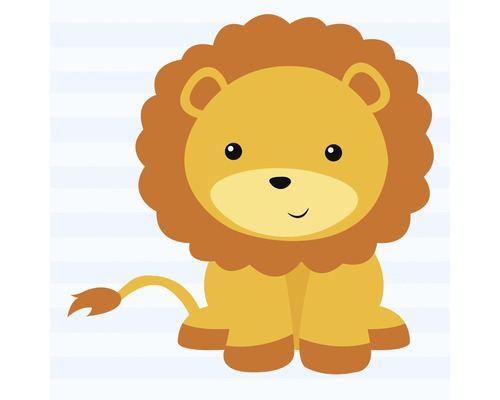 Ilustrace sedícího lva