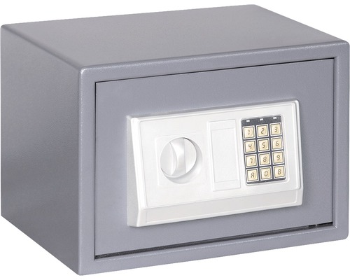 Šedý trezor s digitálním číselným zámkem