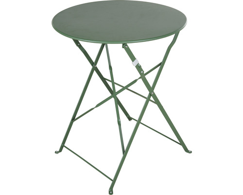 Kulatý skládací stolek z kovu do zahrady