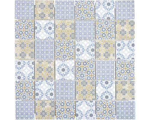 Keramická mozaika CD CL48M čtverec Classico 29,7x29,7 cm mix Vzor dlaždic s různými květinovými a geometrickými motivy