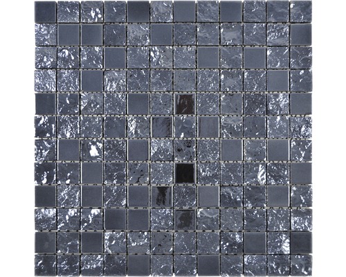 Keramická mozaika CG GA4 čtverec gaku 31,6x31,6 cm black Mozaiková dlaždice ze skla a přírodního kamene