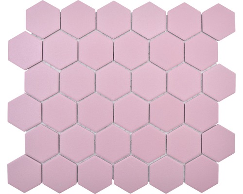 Keramická mozaika HX AT52 šestiúhelník uni starorůžová R1