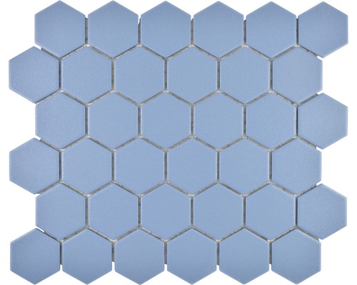 Keramická mozaika HX AT53 šestiúhelník 32,5x28,1 cm Uni modrozelená R10B-0