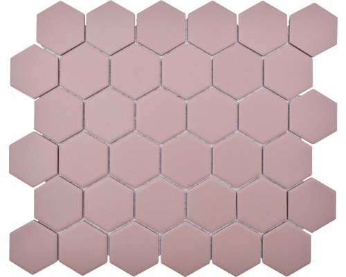 Keramická mozaika HX AT54 šestiúhelník uni cihlová červená R1-0