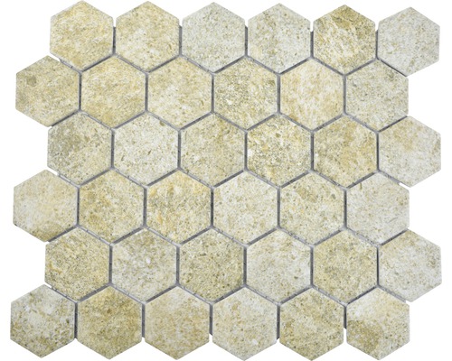 Keramická mozaika HX Curio GB šestiúhelník 32,5x28,1 cm béžová