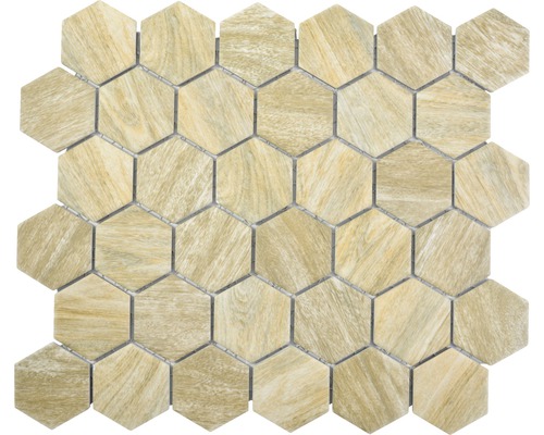 Keramická mozaika HX Curio HB šestiúhelník 32,5x28,1 cm béžová