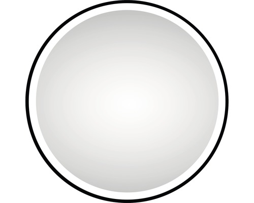 Kulaté LED zrcadlo do koupelny s osvětlením DSK Black Circular Ø 80 cm Symbol pro prázdný nebo nedostupný prvek