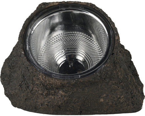 Zahradní svítidlo v kamenném designu se skleněnou vložkou