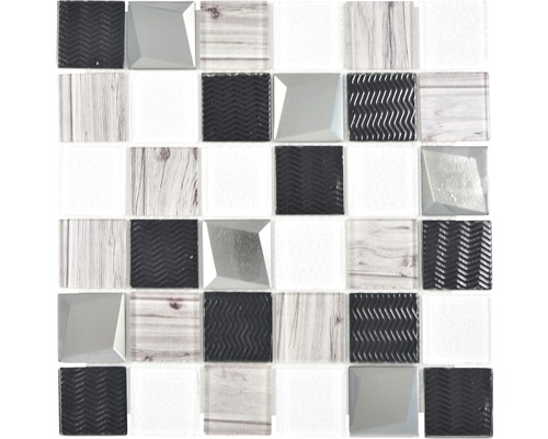 Skleněná mozaika XCM Coast 29,8x29,8 cm stříbrná