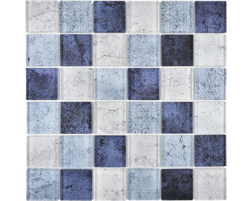 Skleněná mozaika XCM Moon26 29,8x29,8 cm modrá