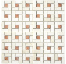 Mozaika z přírodního kamene XNM BS17 30,5x30,5 cm béžová/červená-thumb-0