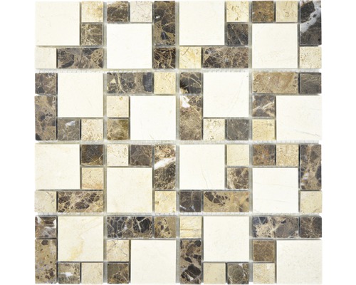 Mozaika z přírodního kamene XNM MC759 30,5x30,5 cm béžová/hnědá