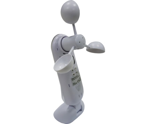 Bílý snímač větru pro měření rychlosti a směru větru