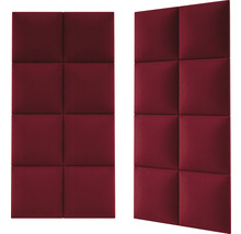 Dva zvukově izolační nástěnné panely se čtvercovým vzorem