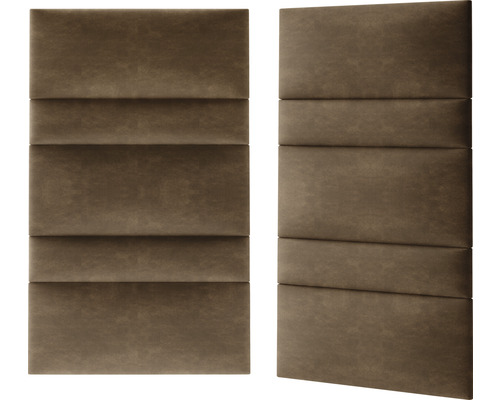 Dva čalouněné stěnové panely s obdélníkovými prvky pro nástěnné dekorace