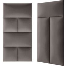 Čalouněný nástěnný panel Fancy 30x60 cm taupe