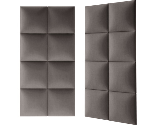 Dva zvukově izolační panely se čtvercovým vzorem