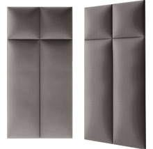 Dva panely s textilním potahem a čtvercovým prošíváním