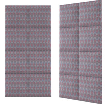 Dva zvukově izolační panely s geometrickým vzorem pro montáž na stěnu