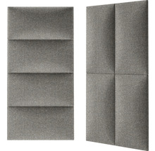 Dva šedé akustické panely pro montáž na stěnu