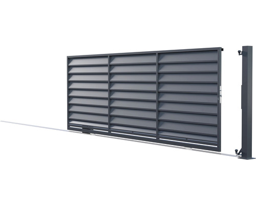 Brána posuvná POLARGOS Mistral 400 x 150 cm levá Zn + 7016 antracit s protizávažím vč. pohonu Brána posuvná POLARGOS Mistral 400 x 150 cm levá Zn + 7016 antracit s protizávažím vč. pohonu