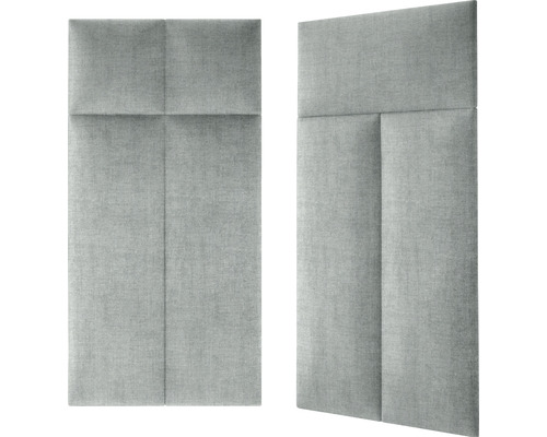 Dva šedé akustické panely pro montáž na stěnu