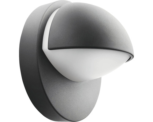 Venkovní nástěnné svítidlo Philips 8719514385269 June IP44 E27 12 W antracit Šedé nástěnné svítidlo s půlkruhovým tvarem