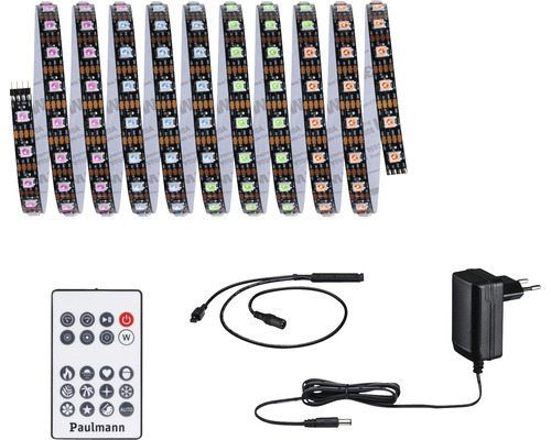 LED pásek Paulmann EntertainLED Dynamic Rainbow set 78887 RGB 8,5 W 3 m černý LED pásek s dálkovým ovládáním a napájecím zdrojem